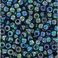 Toho rocailles 8/0 rond Transparent-Rainbow Green Emerald - TR-08-179